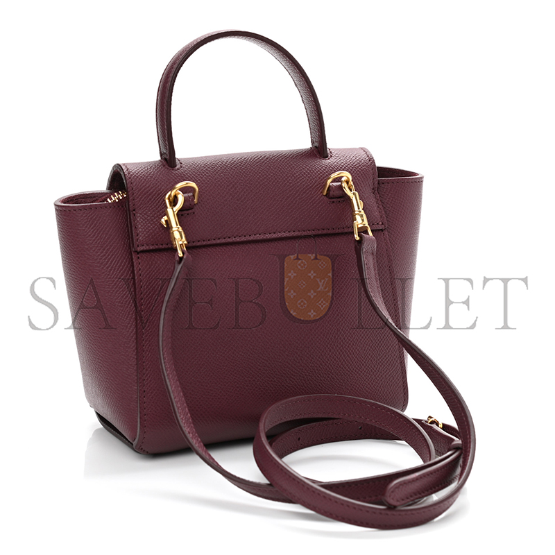 Ce**e grained calfskin pico belt bag acai 1090152 (15*14*9cm)